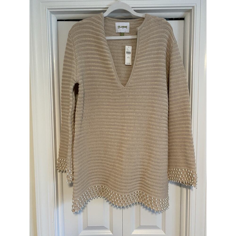 Celandine Women’s Dress Tan XS/S NWT Casual Midi Lightweight